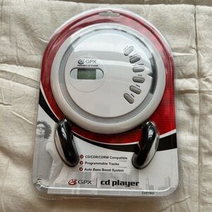 GPX White Portable CD Player